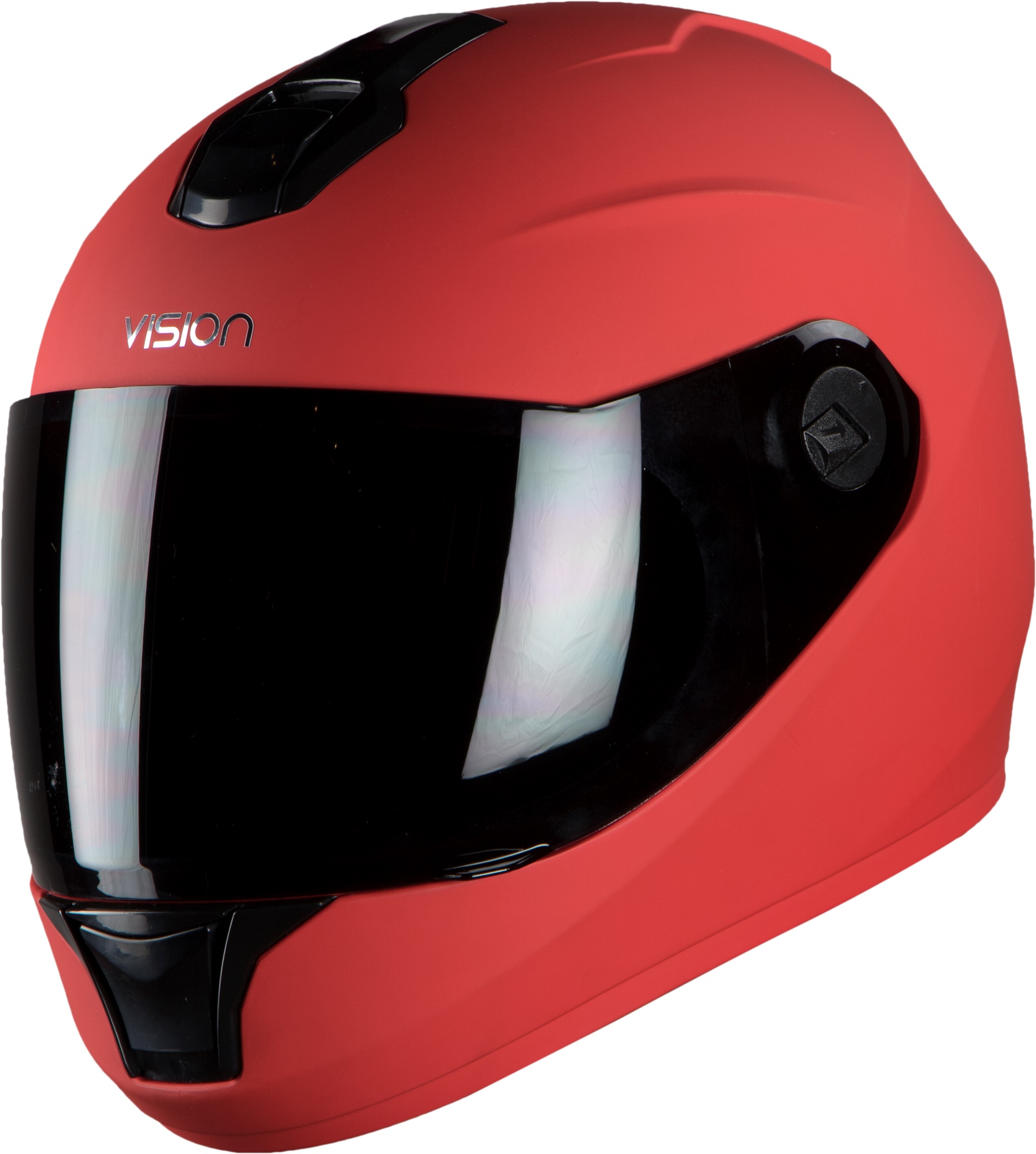 Steelbird Men HI-GN Vision Painted Matt Sports Red ( Fitted With Clear Visor Extra Smoke Visor Free)re